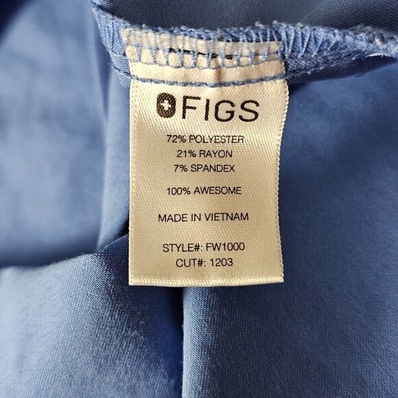 Figs Catarina One-Pocket Blue Scrub Top - Picture 7 of 8